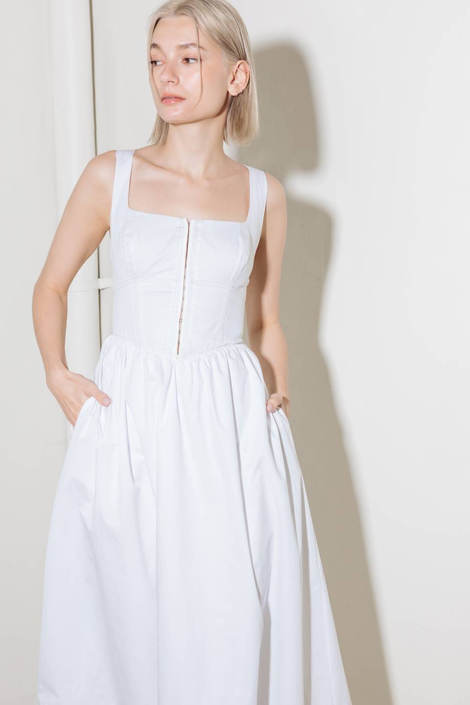 CATCH THE SUN IN WHITE WOVEN MIDI DRESS - Concordia Style Boutique