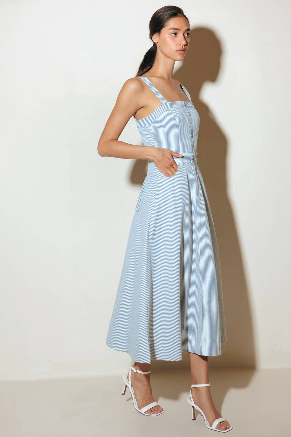 CAREFREE DAISY WOVEN MIDI DRESS - Concordia Style Boutique