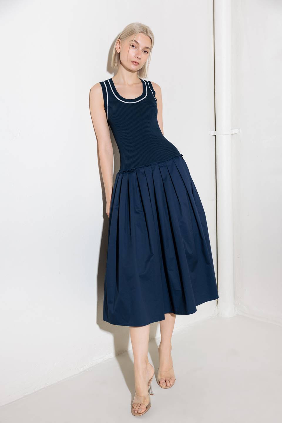 CELEBRATE EVERYDAY NAVY DRESS - Concordia Style Boutique
