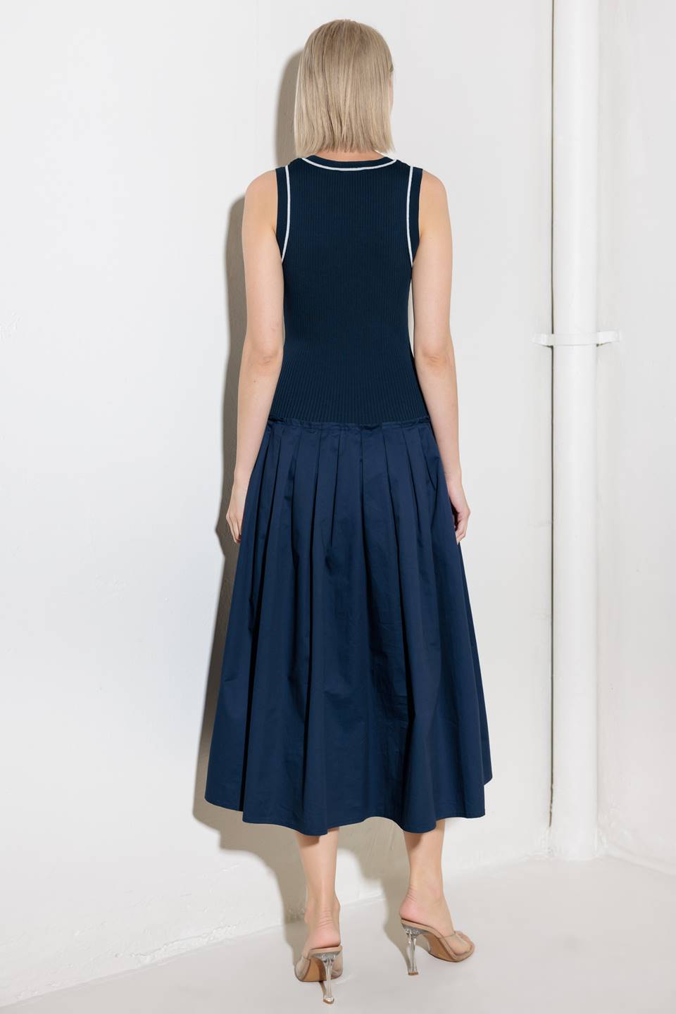 CELEBRATE EVERYDAY NAVY DRESS - Concordia Style Boutique