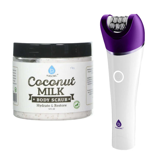 Pursonic Smooth & Radiant Skincare Bundle: 6-in-1 Smooth Glide Epilator + Coconut Milk Body Scrub - Concordia Style Boutique