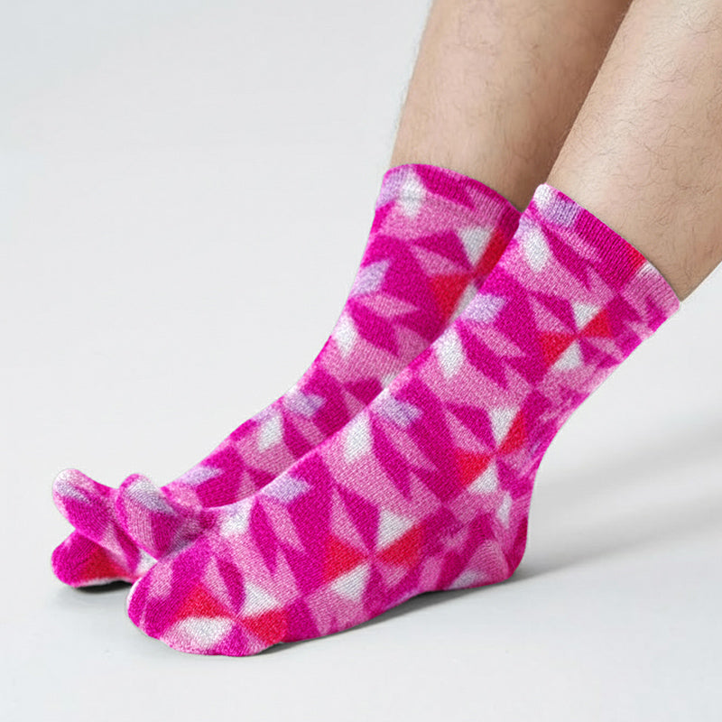 Polar Feet Fleece Tabi Socks - Kaleidoscope
