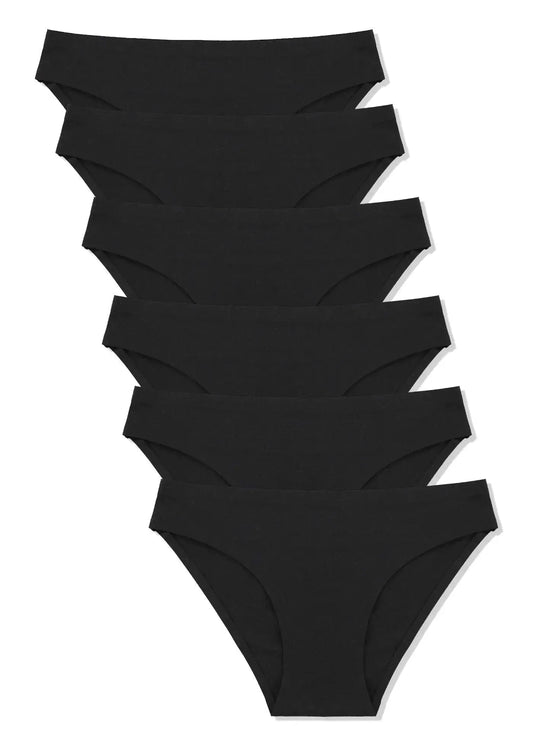 FINETOO Women’s Seamless Hipster Underwear | Soft Stretch Invisibles Briefs Bikini | Pack of 6 - Concordia Style Boutique