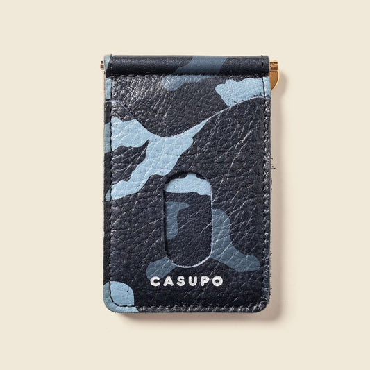 Money Clip Wallet - Blue Camo