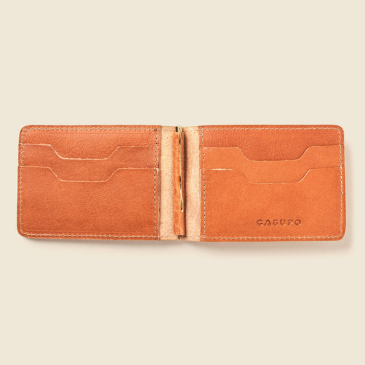 Bifold Money Clip Wallet - Natural