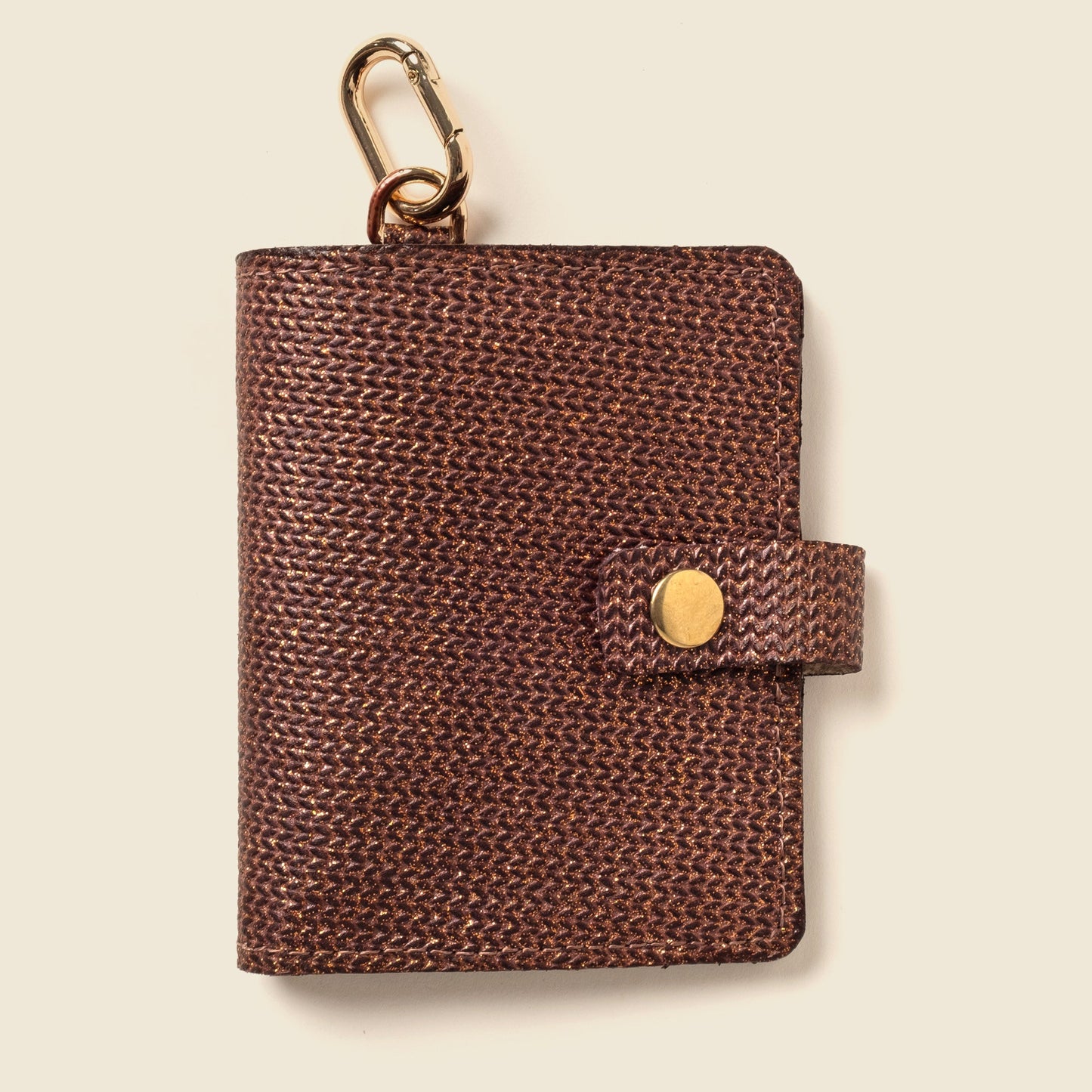 Wallet with Snap and Key Ring - Bronze Glow