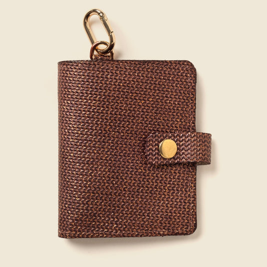 Wallet with Snap and Key Ring - Bronze Glow