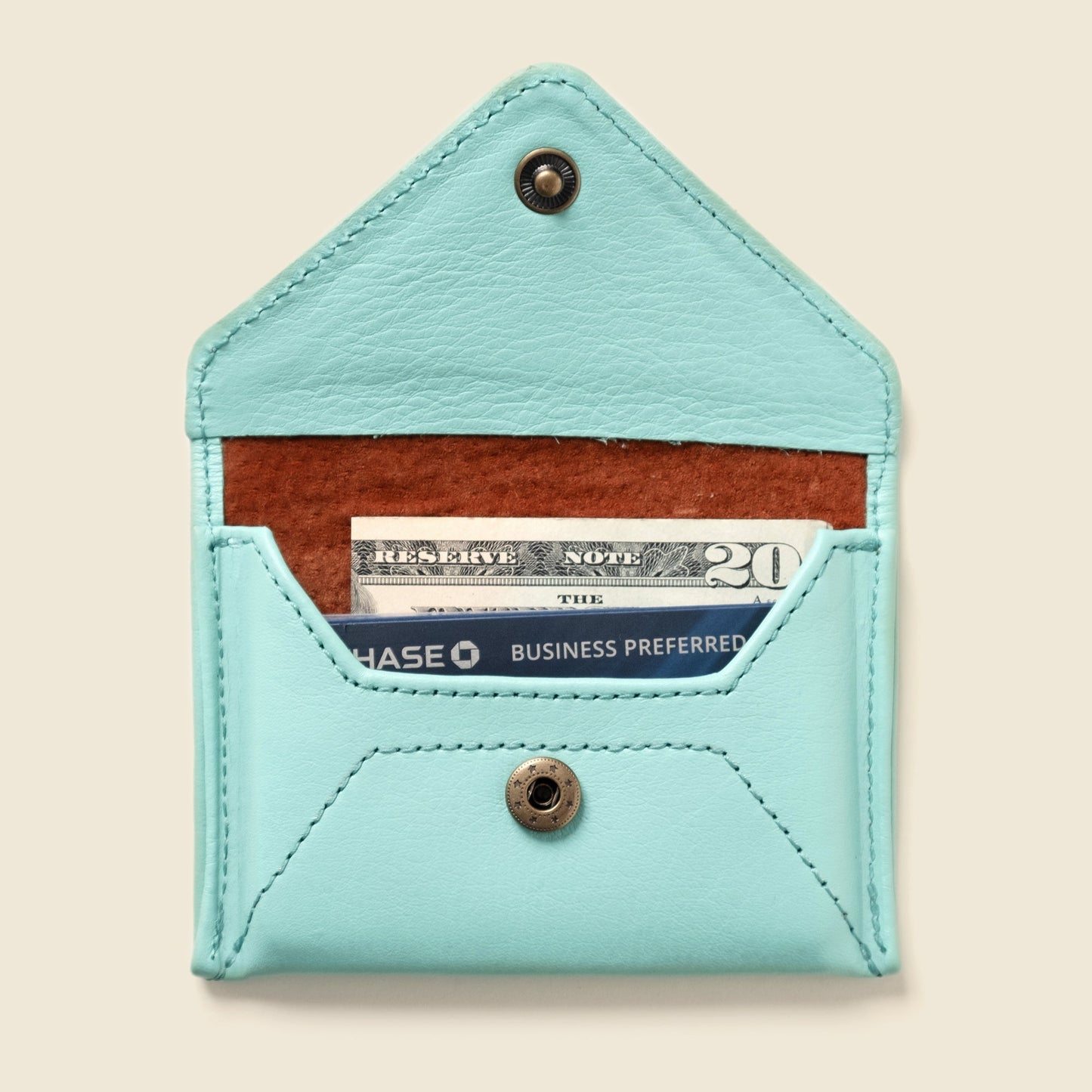 Mini Envelope Wallet With RFID protection - Baby Blue