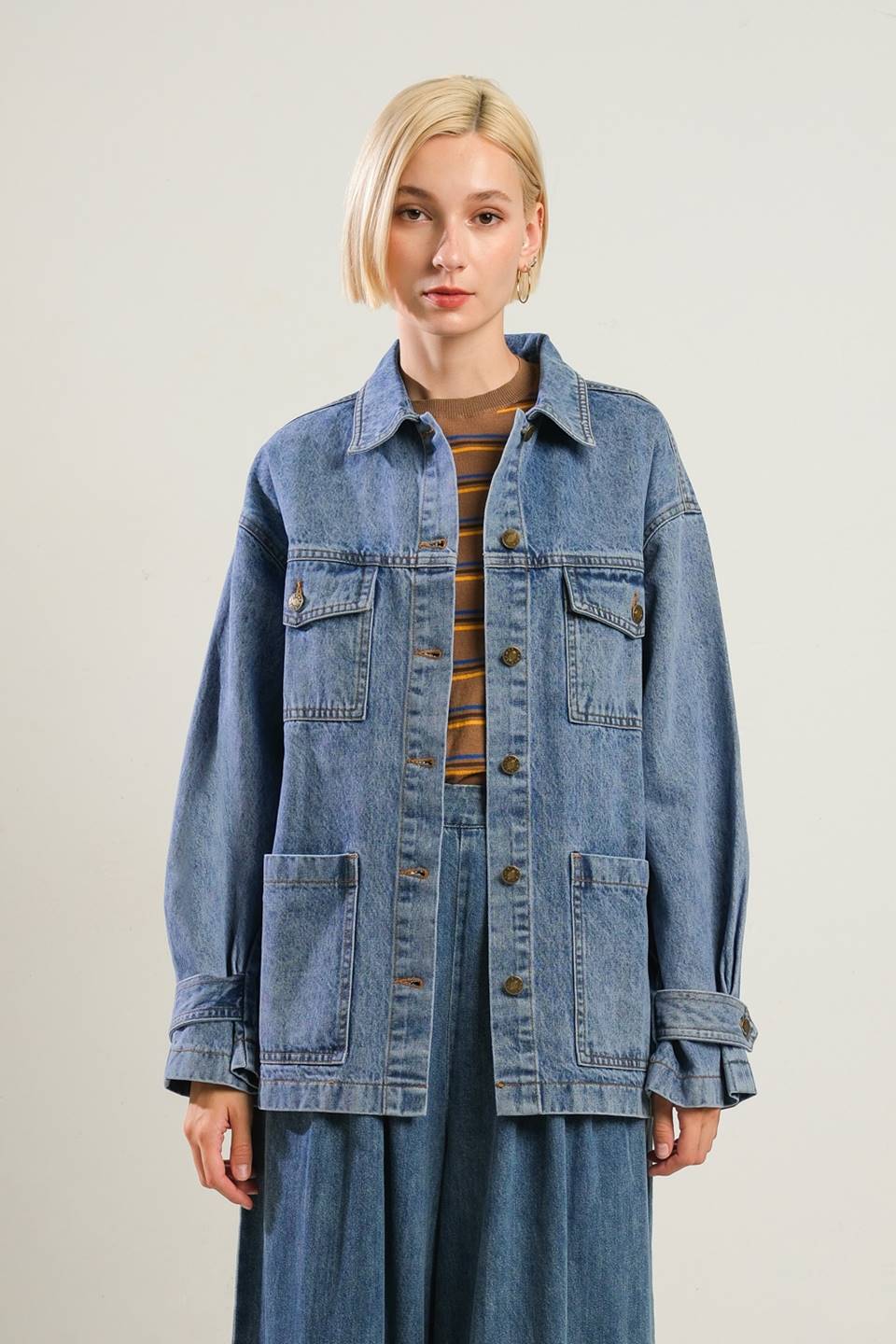 BREATHTAKING CHARM DENIM MIDI JACKET - Concordia Style Boutique