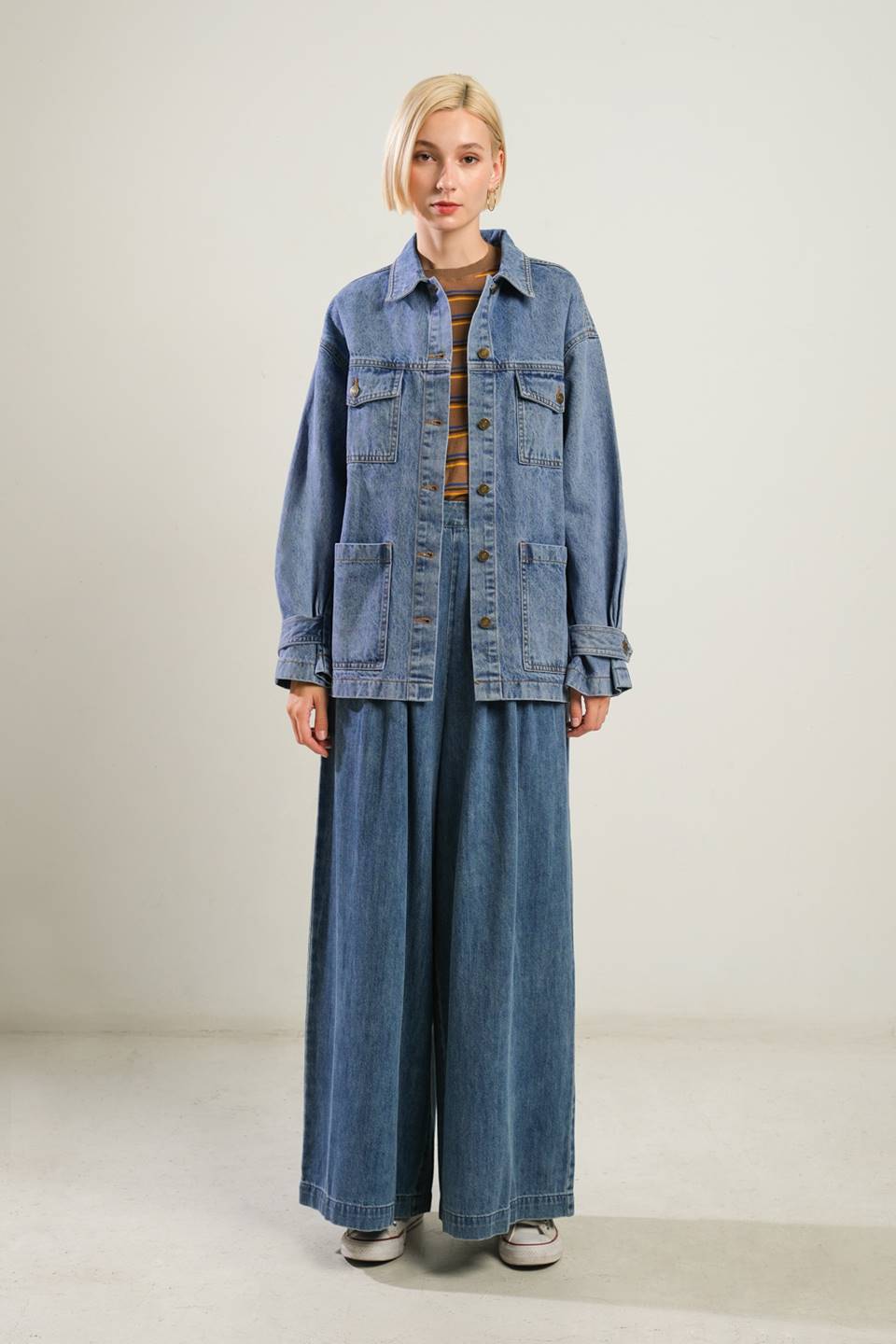BREATHTAKING CHARM DENIM MIDI JACKET - Concordia Style Boutique