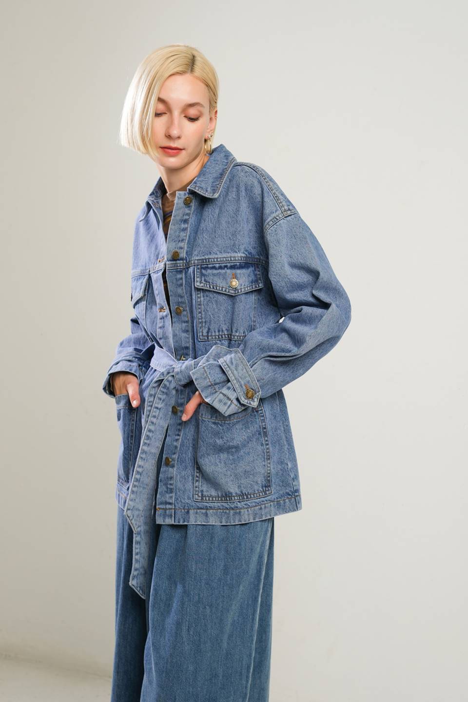 BREATHTAKING CHARM DENIM MIDI JACKET - Concordia Style Boutique