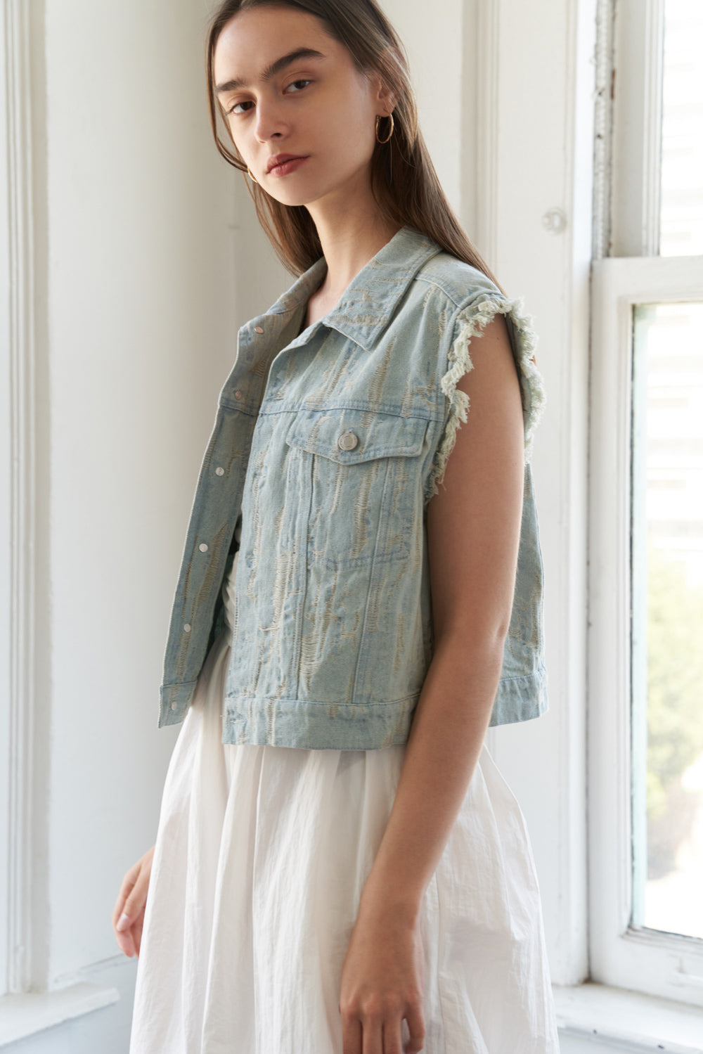 BLESSED LIFT DENIM VEST - Concordia Style Boutique