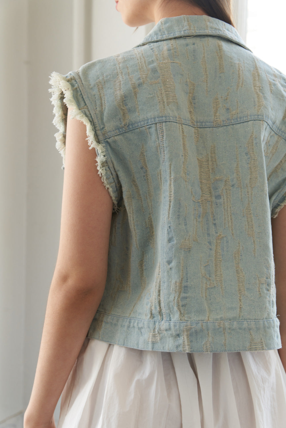 BLESSED LIFT DENIM VEST - Concordia Style Boutique