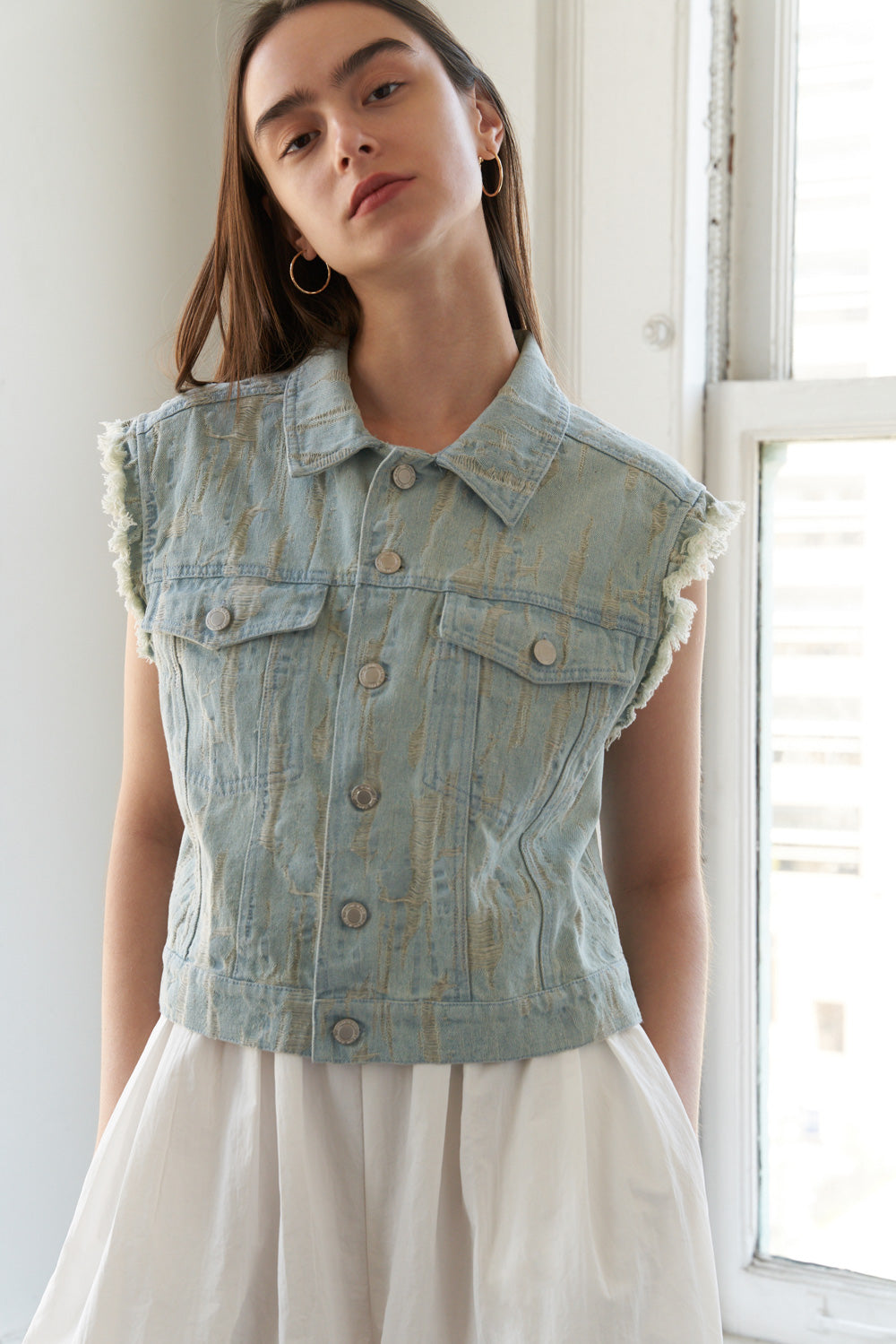 BLESSED LIFT DENIM VEST - Concordia Style Boutique