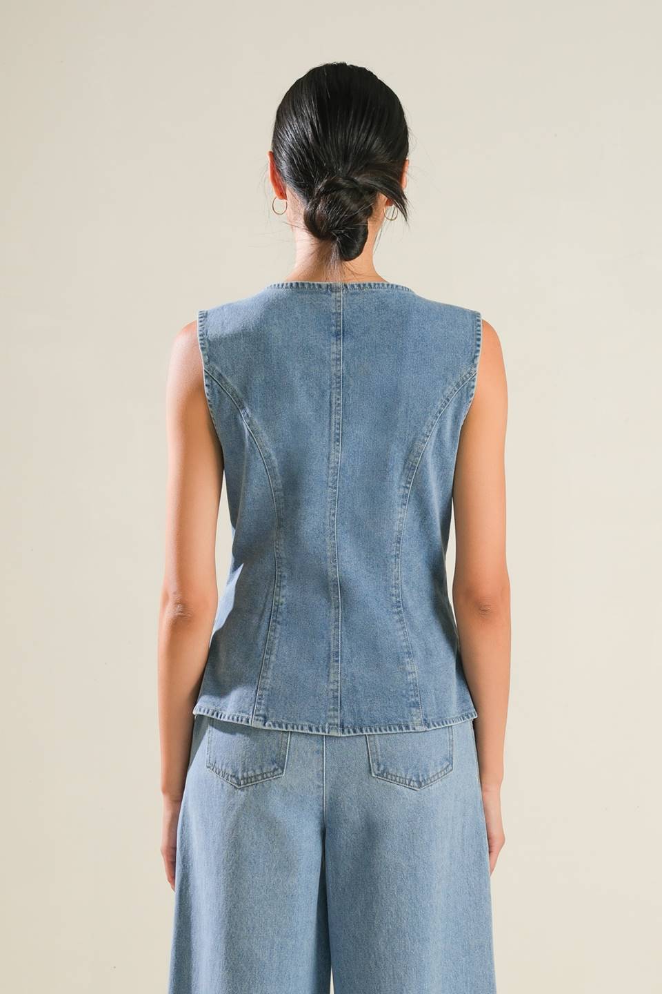 ADVENTURE AWAITS DENIM VEST - Concordia Style Boutique