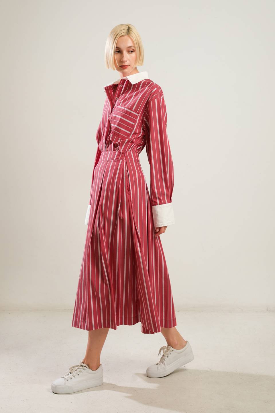 BEHIND THE GRIN WOVEN MIDI SKIRT - Concordia Style Boutique