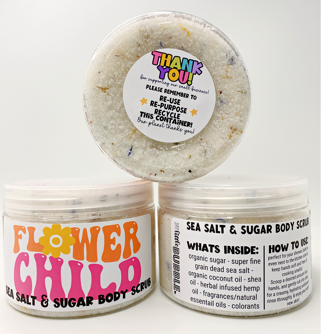 Flower Child Sea Salt and Sugar Body Scrub - Concordia Style Boutique