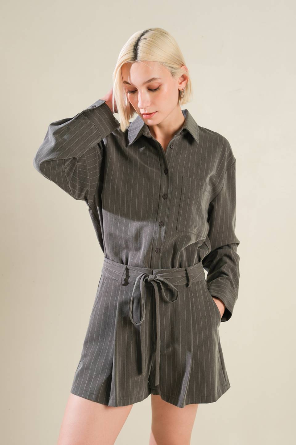 AM I OKAY WITH WOVEN ROMPER - Concordia Style Boutique