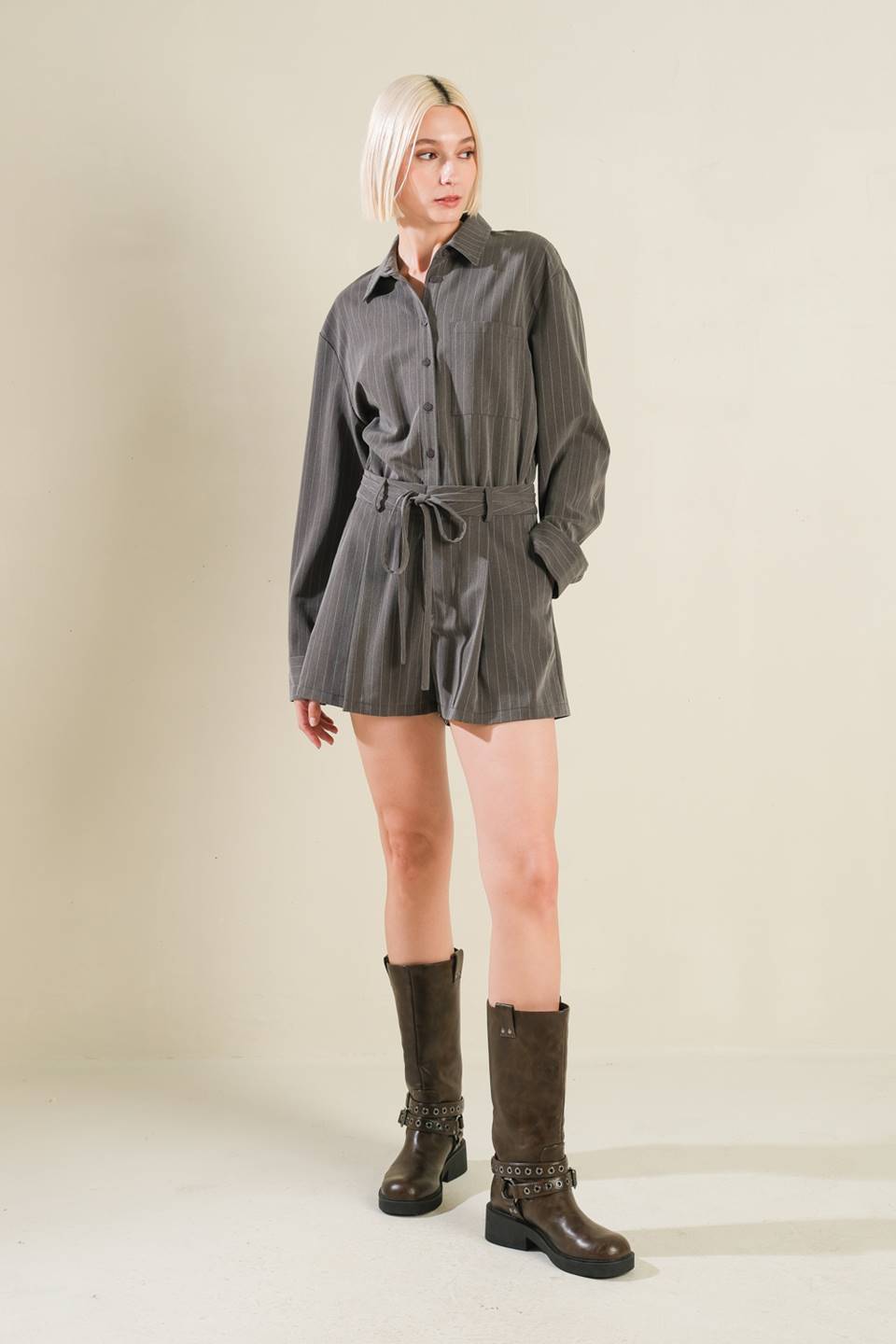 AM I OKAY WITH WOVEN ROMPER - Concordia Style Boutique