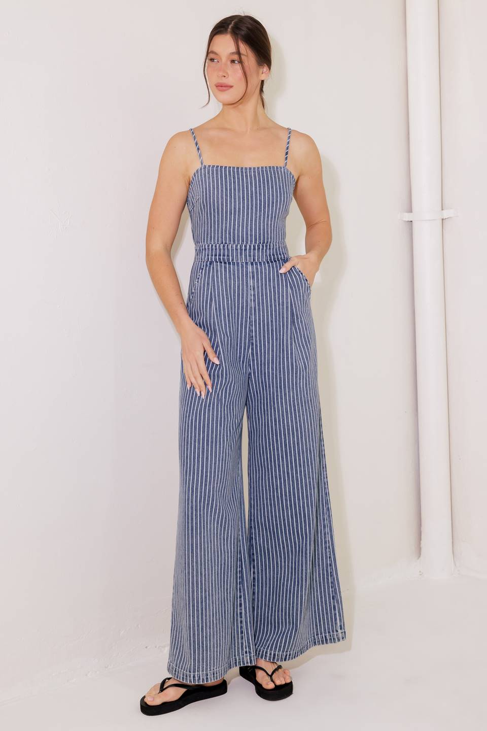 BEGIN AGAIN BLUE DENIM JUMPSUIT - Concordia Style Boutique