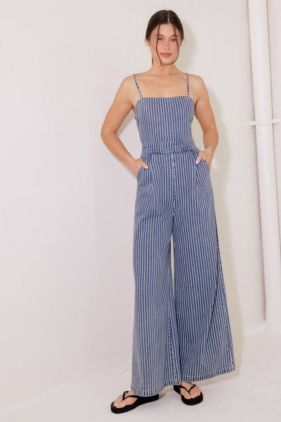 BEGIN AGAIN BLUE DENIM JUMPSUIT - Concordia Style Boutique