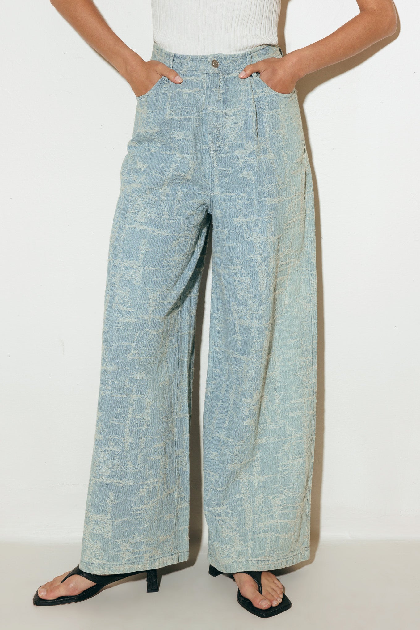 AIRY ROMANCE WIDE LEG DENIM PANTS - Concordia Style Boutique