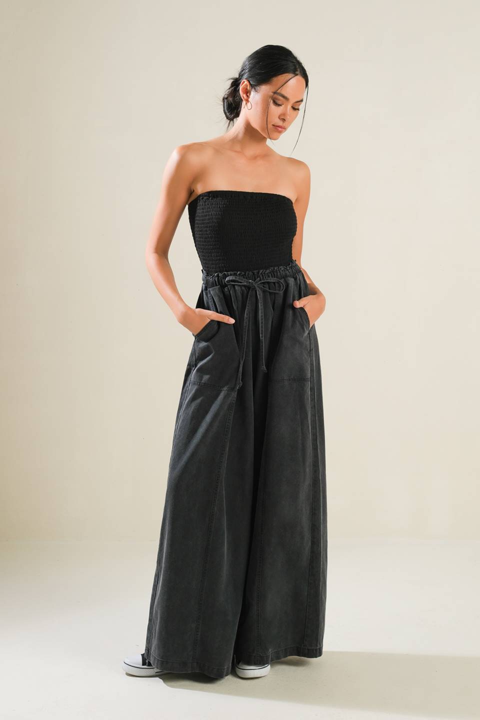 BLACK TEA WITH YOU MIX MEDIA JUMPSUIT - Concordia Style Boutique