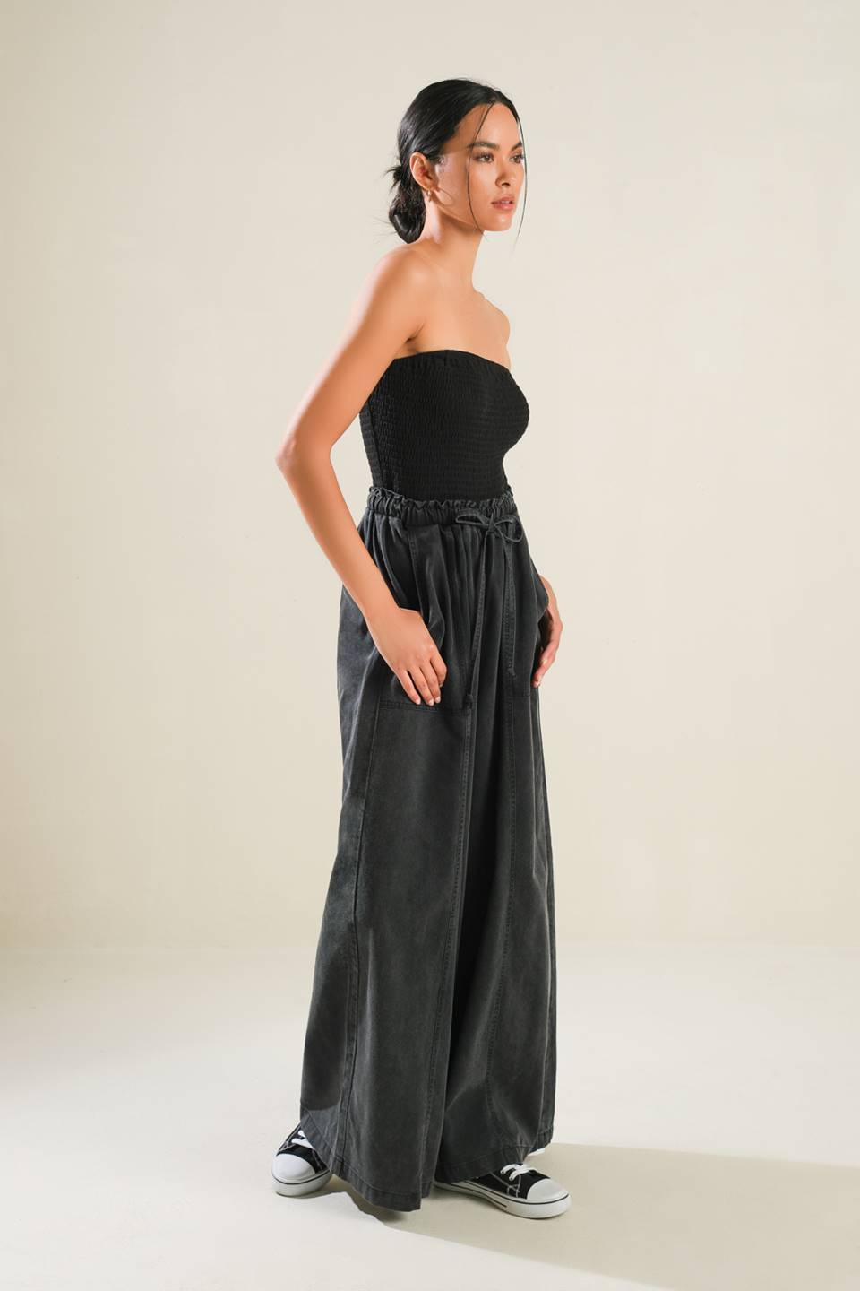 BLACK TEA WITH YOU MIX MEDIA JUMPSUIT - Concordia Style Boutique