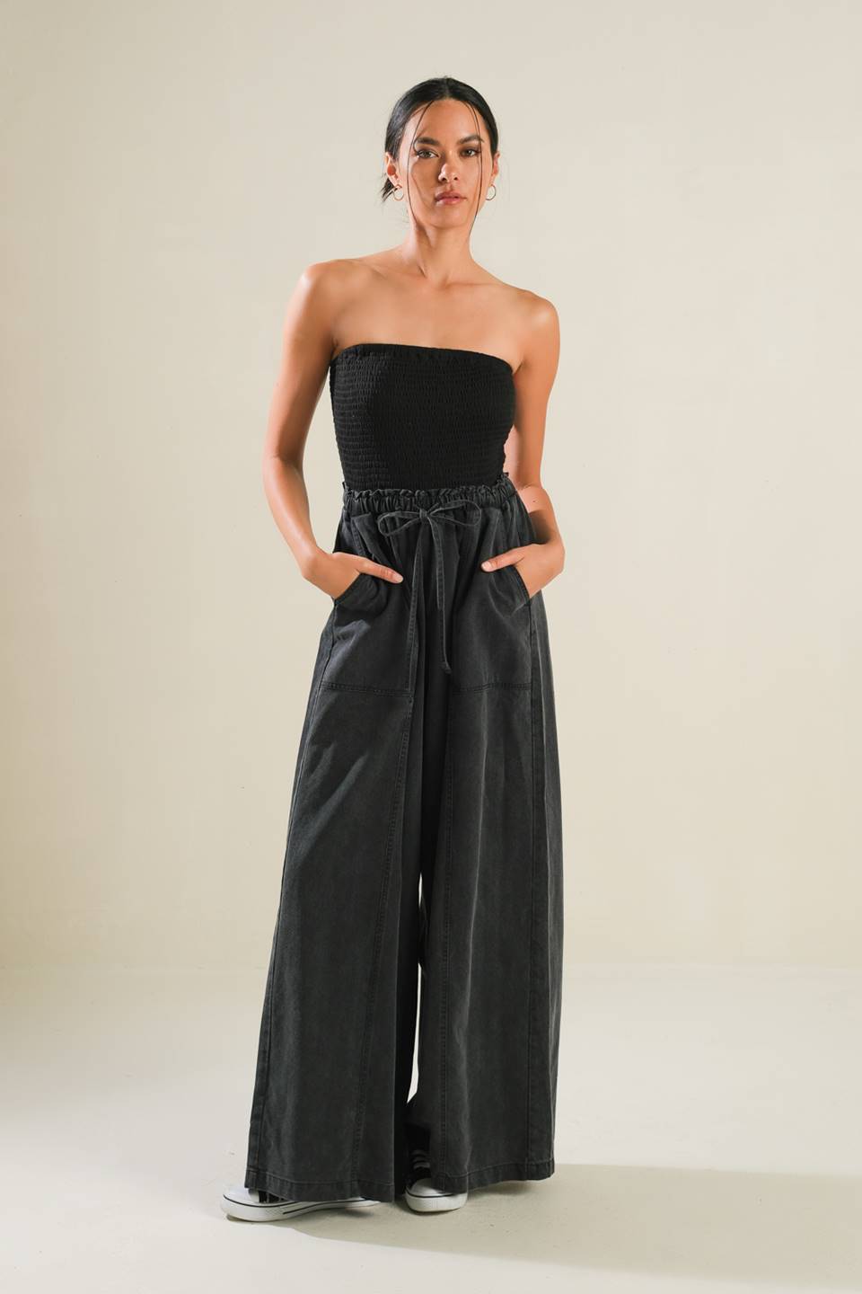 BLACK TEA WITH YOU MIX MEDIA JUMPSUIT - Concordia Style Boutique