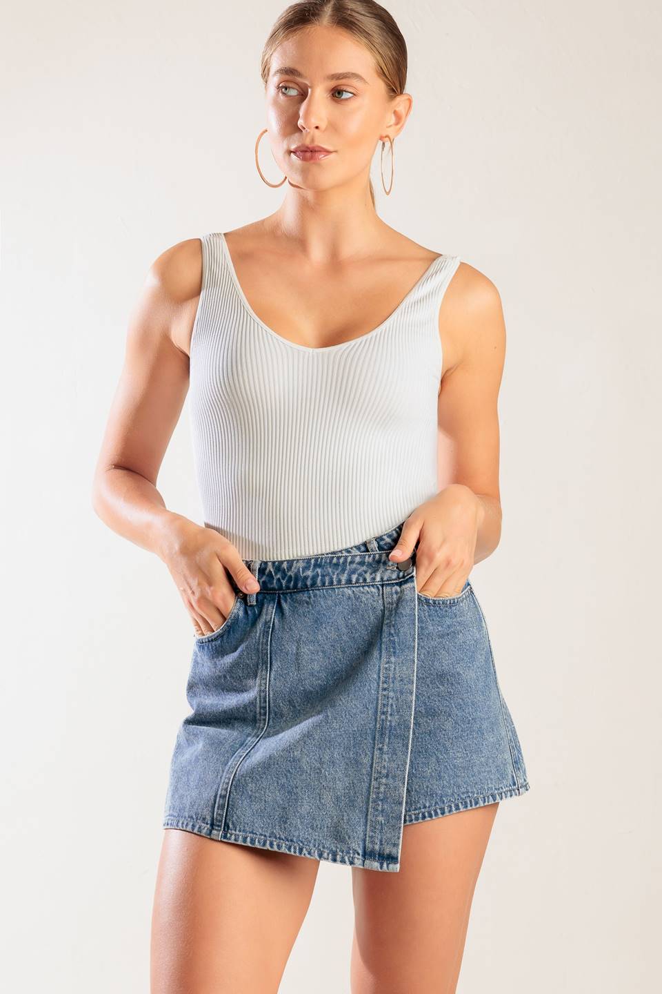 BY CHANCE DENIM SKORT - Concordia Style Boutique