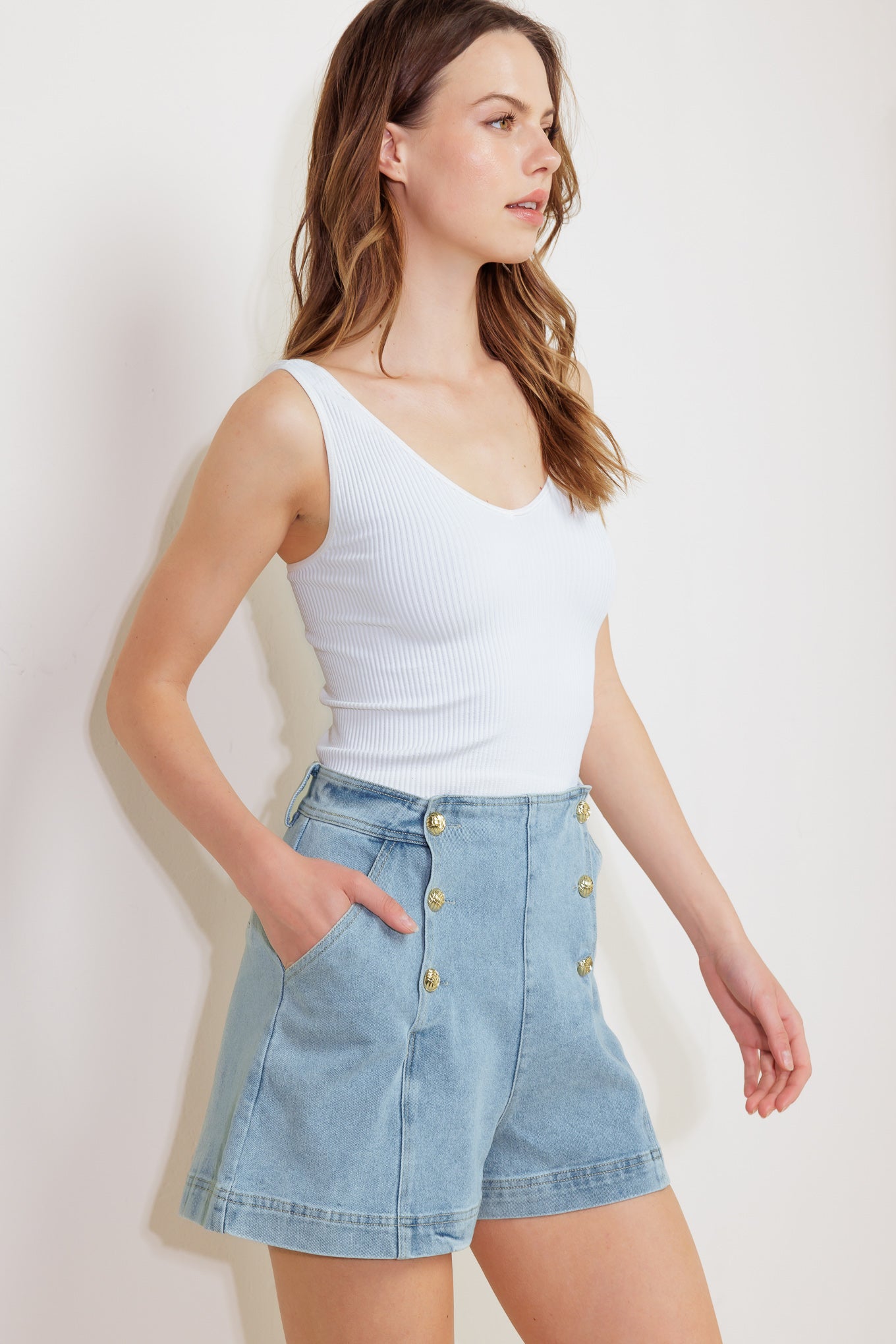 ANGEL WINGS AND CHAMOMILE WOVEN SKORT - Concordia Style Boutique