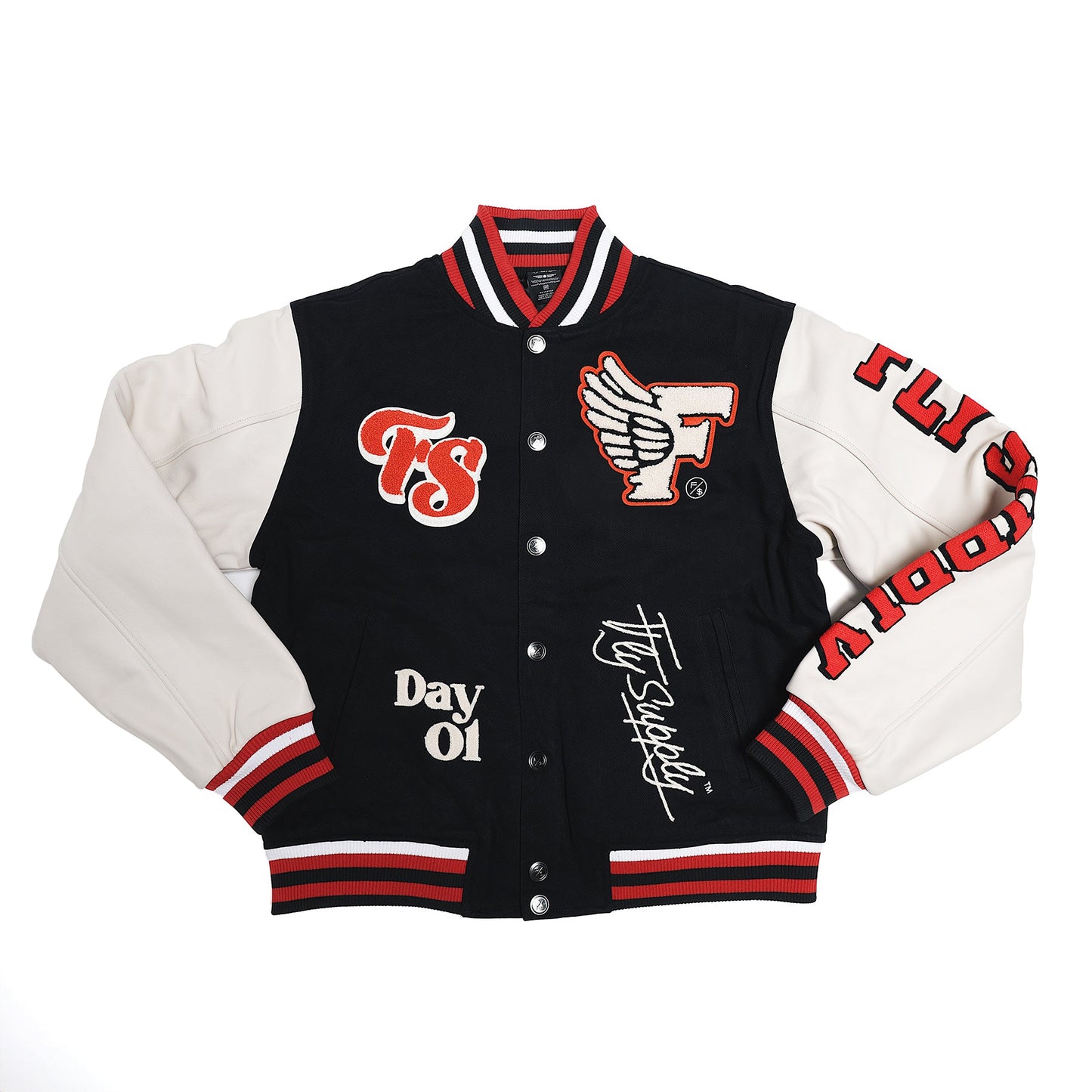 Manifest Varsity Jacket (Black) - Concordia Style Boutique