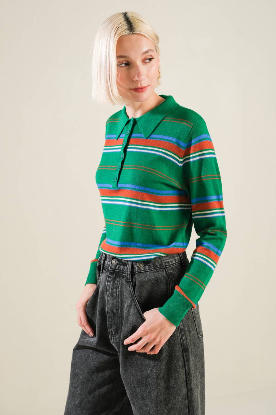 CALL IT FATE SWEATER POLO TOP - Concordia Style Boutique