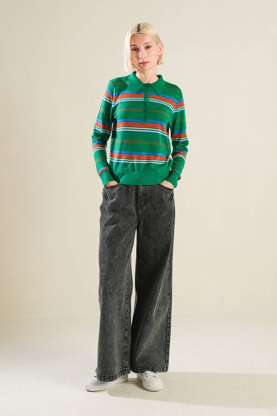 CALL IT FATE SWEATER POLO TOP - Concordia Style Boutique