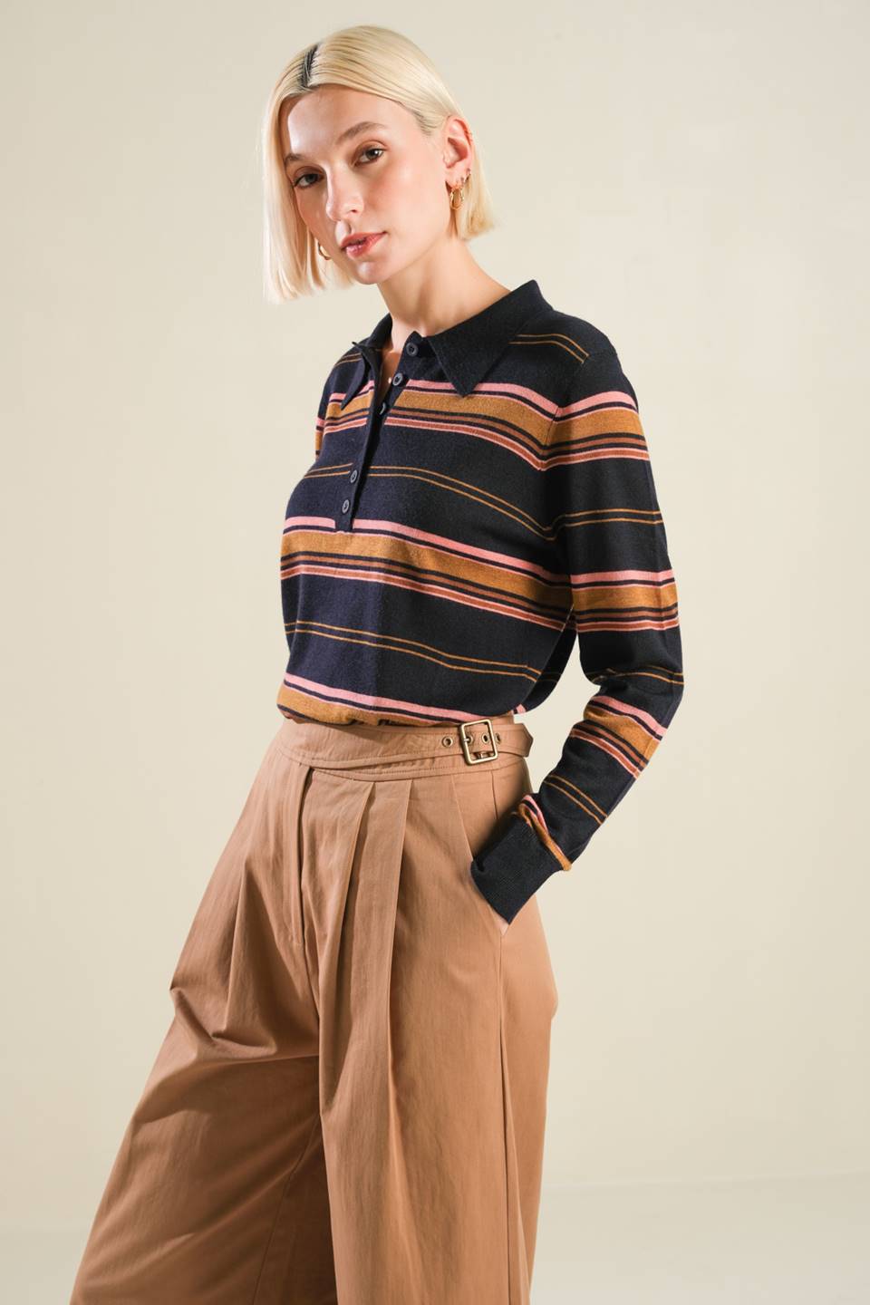 CALL IT FATE SWEATER POLO TOP - Concordia Style Boutique