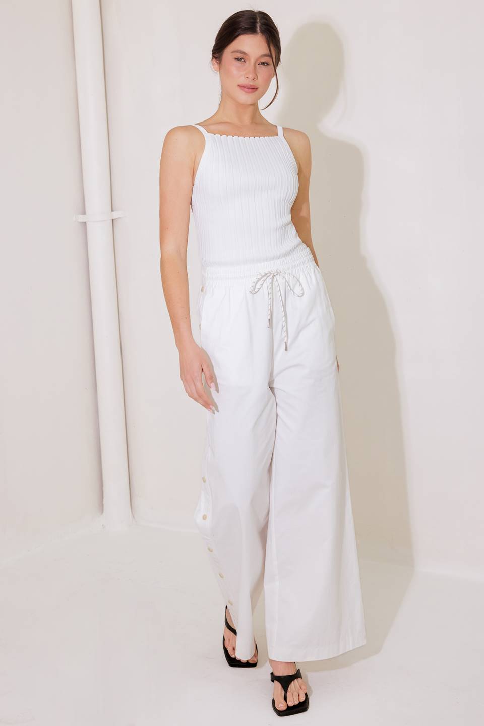 BIT OF SUNSHINE WHITE SWEATER KNIT TANK TOP - Concordia Style Boutique