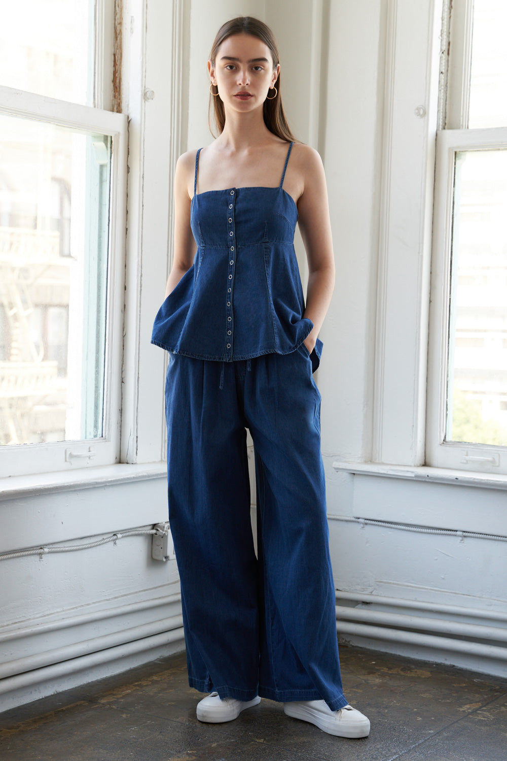 AUTHENTIC MOMENTS LIGHTWEIGHT DENIM TOP - Concordia Style Boutique