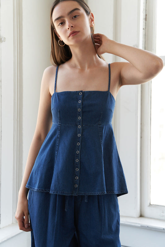 AUTHENTIC MOMENTS LIGHTWEIGHT DENIM TOP - Concordia Style Boutique