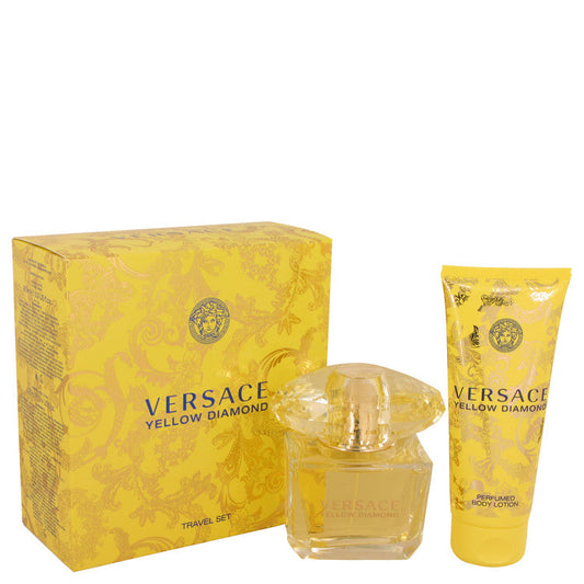Versace Yellow Diamond by Versace Gift Set -- 3 oz Eau De Toilette Spray + 3.4 oz Body lotion for Women - Concordia Style Boutique