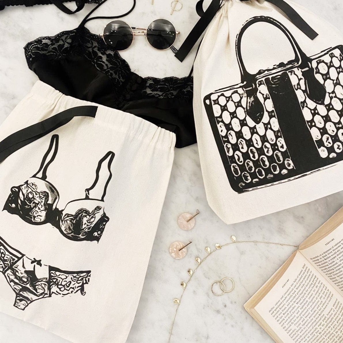 Lace Lingerie Travel Bag, Cream - Concordia Style Boutique