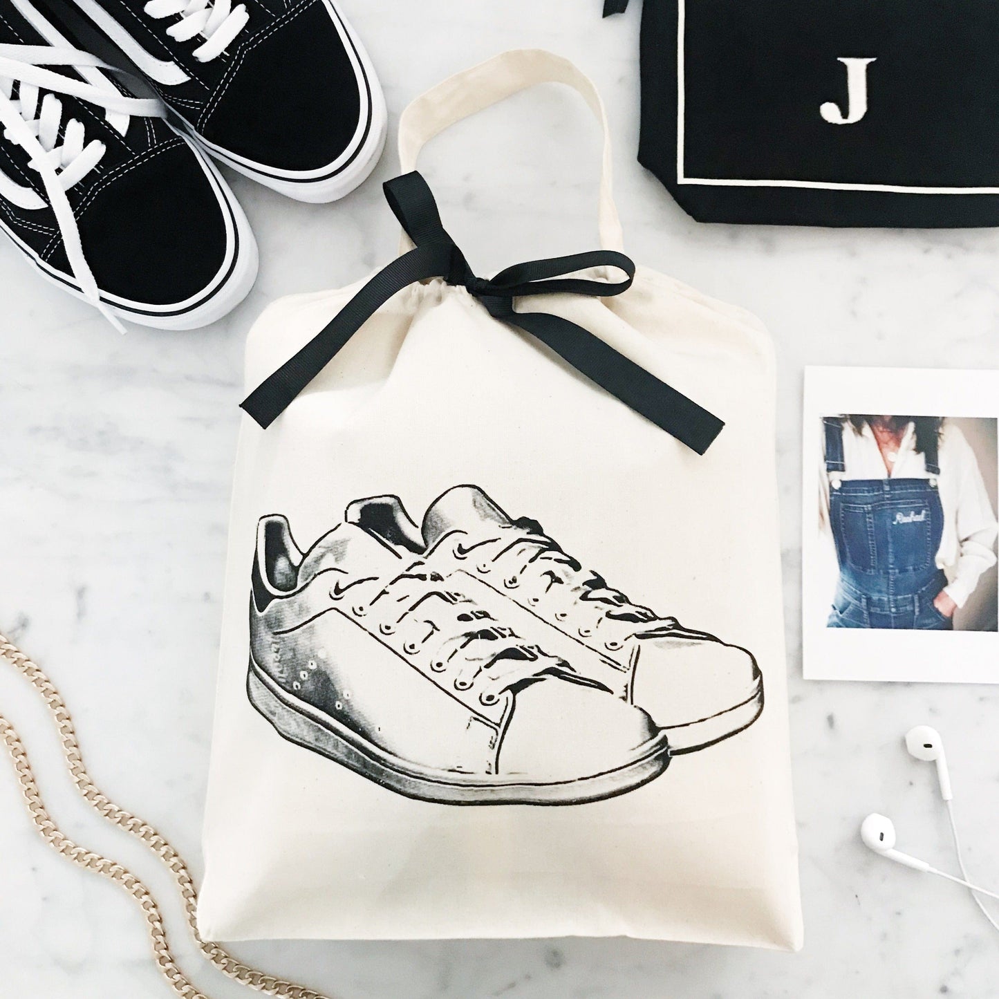 White Sneaker Shoe Bag, Cream - Concordia Style Boutique