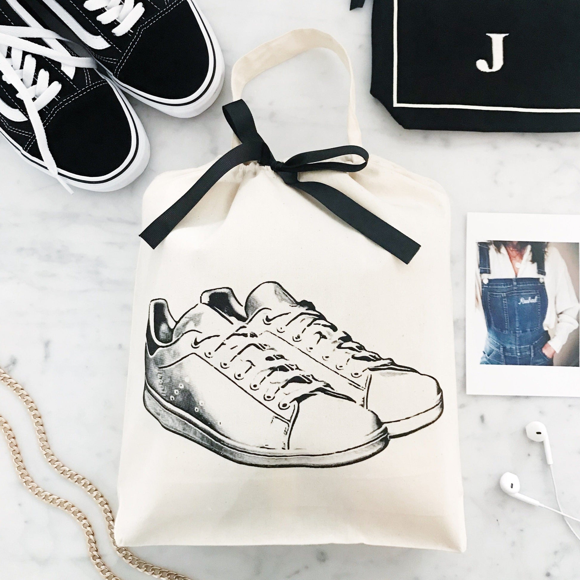 White Sneaker Shoe Bag, Cream - Concordia Style Boutique