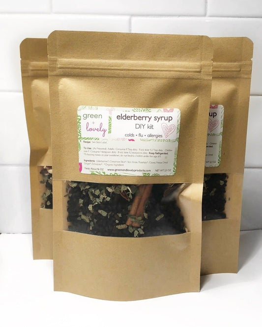Elderberry DIY Kit - Herbal Remedy Aid for Colds, Flu, Allergies - Premium Elderberry from Green + Lovely - Just $20! Shop now at Concordia Style Boutique