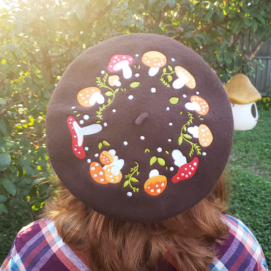 Fairy Circle Embroidered Beret - Concordia Style Boutique
