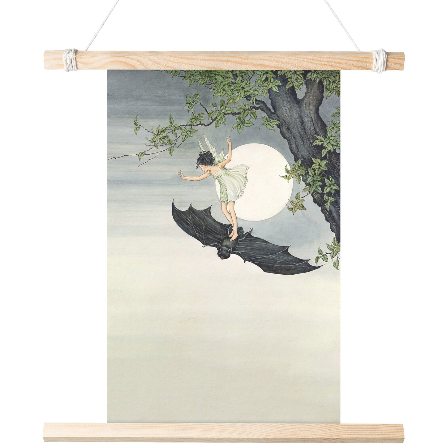 "Fairy Riding a Bat" by Ida Rentoul Outhwaite Matte Poster