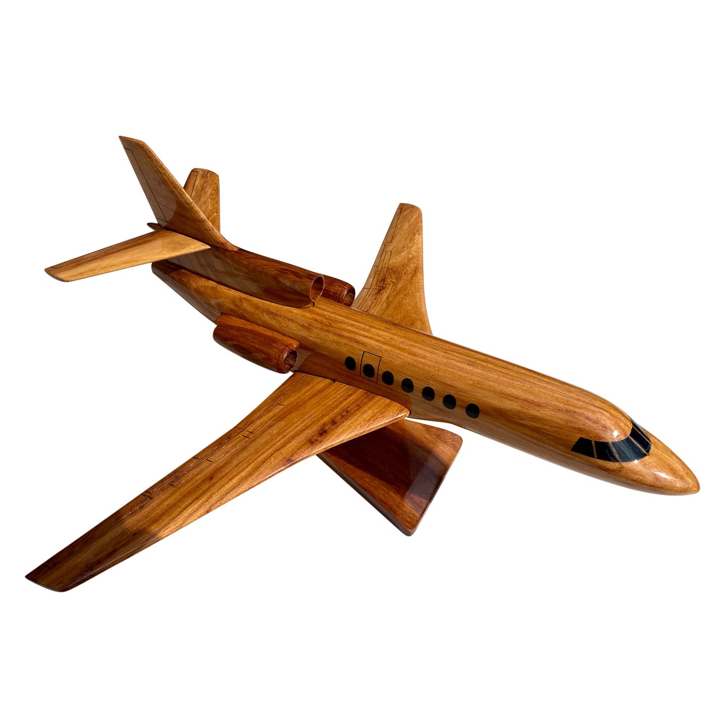 Falcon 50 Mahogany Wood Desktop Airplanes Model