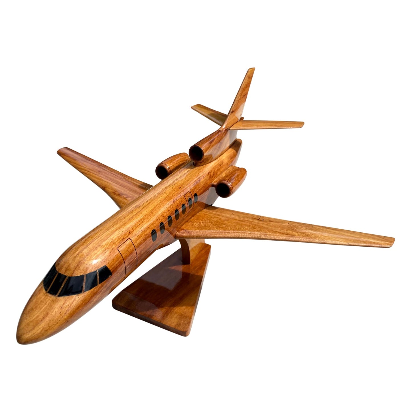 Falcon 50 Mahogany Wood Desktop Airplanes Model