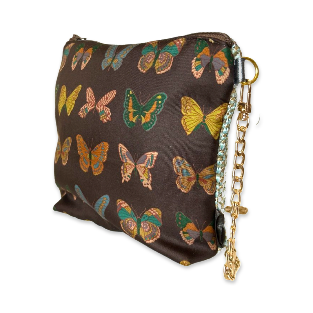 Farfalle Brown Vintage Scarf Crossbody Bag