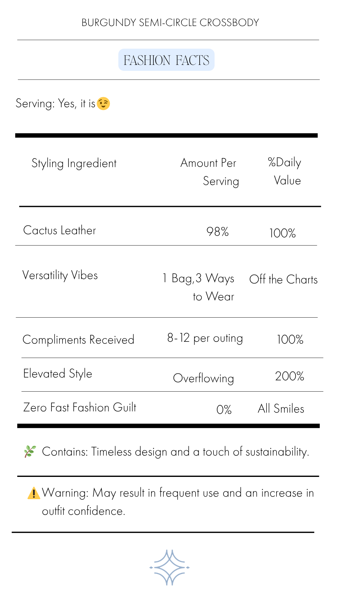 Burgundy Semi-Circle Crossbody Bag