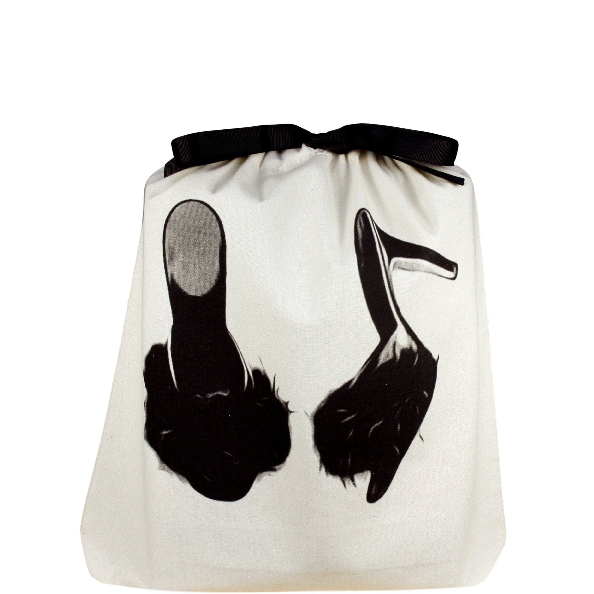 Feather Slippers Shoe Bag, Cream - Concordia Style Boutique
